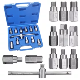   Set Chei pentru Scurgerea Uleiului, 12 Piese, TC Technic LT-A1151, în Valiză de Plastic