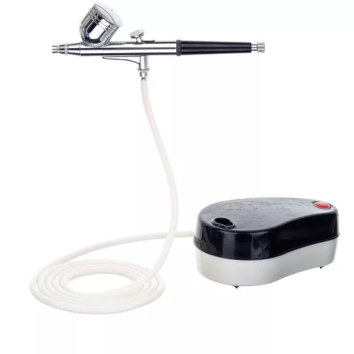 Set Aerograf Compresor HS07AC-SK pentru Pictură Corporală și Modelism