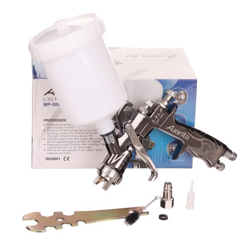 Pistol de Vopsit Auarita MP-500 LVLP 1,3 mm cu Furtun de 600 ml, Oțel Inoxidabil