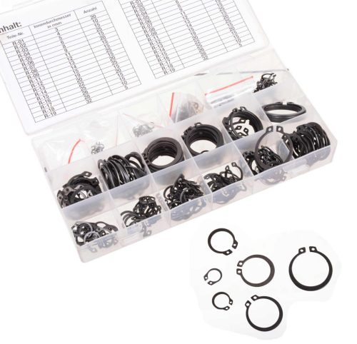 Set de inele seeger externe din oțel arc, în cutie de plastic (300 bucăți) TC Technic SK2405