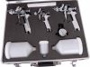 Set Profesional Pistol de Pulverizare cu Tehnologie Volum Mare, Presiune Mică (HVLP), 1,4 mm, 1,7 mm, 0,8 mm, în Valiză Metalică Auarita H-827