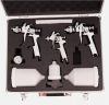 Set Profesional Pistol de Pulverizare cu Tehnologie Volum Mare, Presiune Mică (HVLP), 1,4 mm, 1,7 mm, 0,8 mm, în Valiză Metalică Auarita H-827