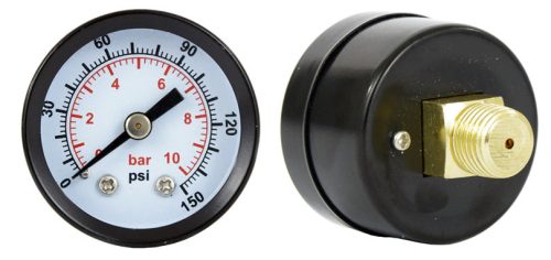 Manometru Compact din Metal cu Diametru de 40mm și Conexiune 1/8", Interval 0-10 bar, Model Y40-1-ET