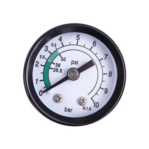 Manometru Profesional 0-10 bar cu Conexiune Posterioară 1/4", Carcasă Metalică 40 mm