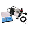 Compresor Aerograf AF18k-2 cu Piston Fără Ulei și Aerograf de Precizie 0,3 mm