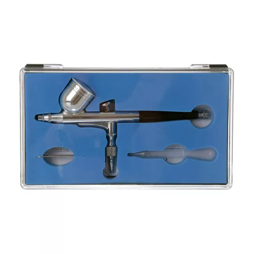 Compresor Aerograf AF18k-2 cu Piston Fără Ulei și Aerograf de Precizie 0,3 mm