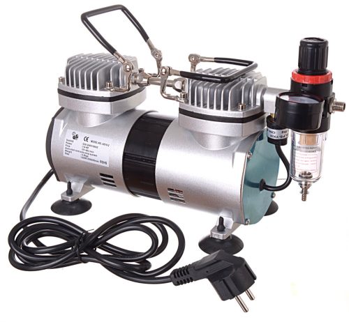Compresor pentru Aerograf cu Două Pistoane AS-19-2, 35-40 litri/minut, 4.2-6 bar, 230V