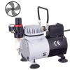 Compresor Airbrush AF18-2 cu Ventilator pentru Salone de Frumusețe, Modelism și Tatuaje