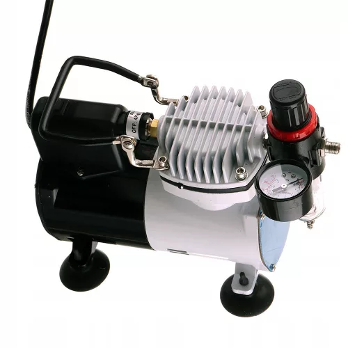 Compresor Airbrush AF18-2 cu Ventilator pentru Salone de Frumusețe, Modelism și Tatuaje