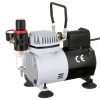 Compresor Airbrush AF18-2 cu Ventilator pentru Salone de Frumusețe, Modelism și Tatuaje