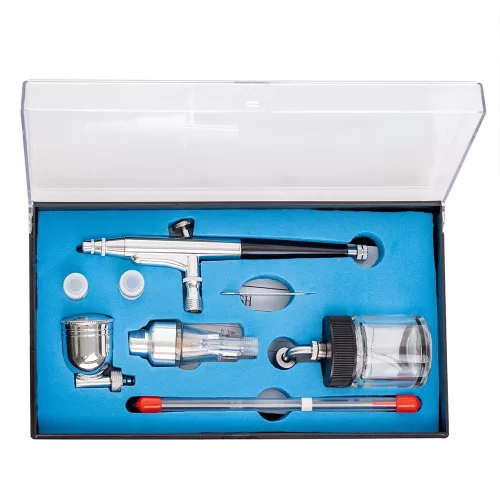 Set Profesional Aerograf cu Rezervor Lateral și Filtru de Separare a Apei Technic HS-34KF
