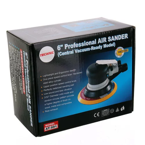 Șlefuitor Orbital Pneumatic Profesional 150 mm AT-991 cu Discuri Velcro și Control Viteză