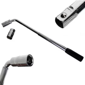   Cheie Telescopică pentru Roți SK1780 cu Adaptoare 17-19-21-23 mm din Oțel Crom-Vanadiu