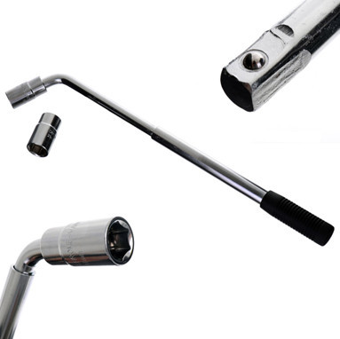Cheie Telescopică pentru Roți SK1780 cu Adaptoare 17-19-21-23 mm din Oțel Crom-Vanadiu