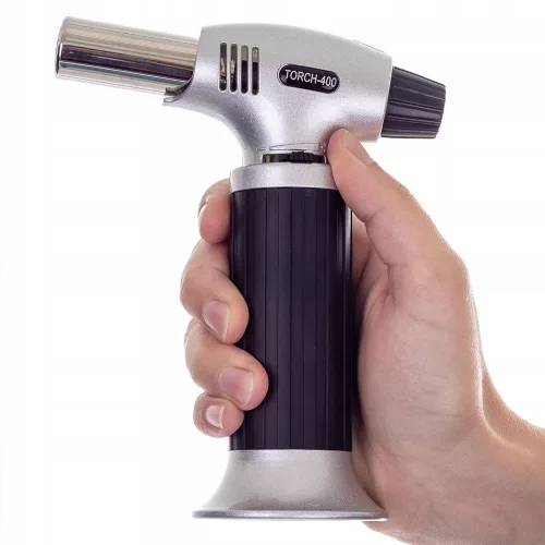 Arzător de gaz Creme Brulee cu aprindere piezo BS-400, 16 cm, 1300°C