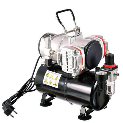 Compresor Airbrush de Înaltă Performanță cu Două Pistoane și Separator de Apă pentru Modelism, 46 l/min - Technic AS28A