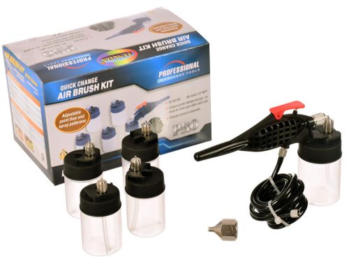 Set Aerograf pentru Modelism cu Duza de 0,5 mm și 5 Rezervoare, Furtun Fengda BD-145