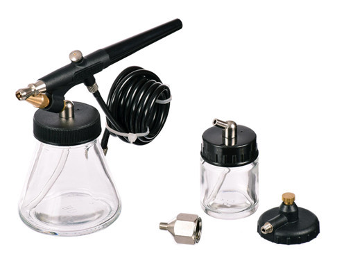 Set Aerograf Fengda BD-138P pentru Compresor Mare cu Rezervor de 80ml și Duza de 0.8 mm