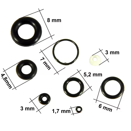 Set 8 Garnituri O-Ring pentru Aerograf Fengda BD-ORIN