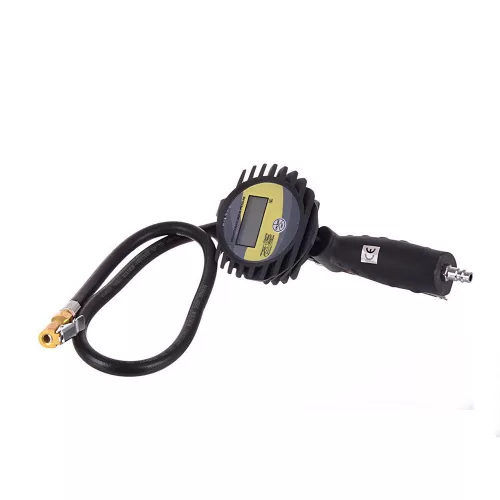 Pistol Digital de Umflare Anvelope cu Manometru Electronic TC Technic CCB-3, cu Înveliș din Cauciuc și Funcție de Memorare a Unității de Măsură