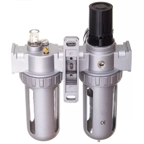 Filtru de Aer 40 Microni cu Regulator și Dehidrator, Compatibil Pneumatic, 1/2" - Model AFRL804