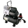 Compresor Airbrush AF186, 1/6 CP, 125 W, Fără Ulei, Ventilator Răcire, 3L