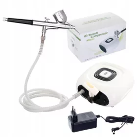  Compresor Profesional HS08-SAC-SK pentru Aerograf HS 30, Ideal pentru Utilizare în Studiouri de Airbrush Cosmetice