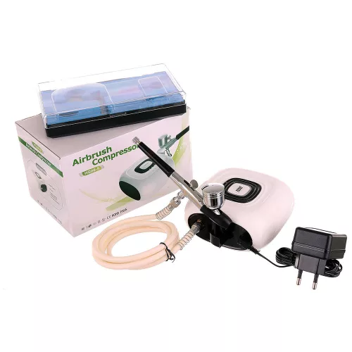 Compresor Profesional HS08-SAC-SK pentru Aerograf HS 30, Ideal pentru Utilizare în Studiouri de Airbrush Cosmetice