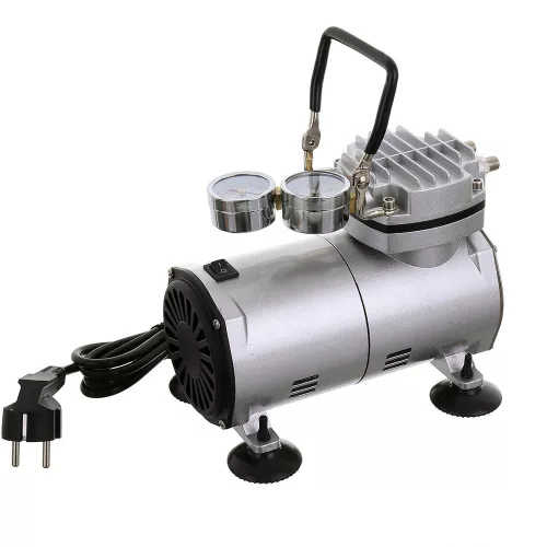 Compresor și Pompă de Vid pentru Aerograf Tehnic AS20W cu Carcasă Metalică