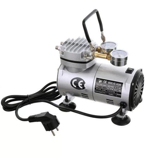 Compresor și Pompă de Vid pentru Aerograf Tehnic AS20W cu Carcasă Metalică