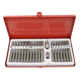   Set de Biți TC Technic LT-A1127-1 - 41 piese, Hexagonale, Torx, Spline, în Cutie Metalică