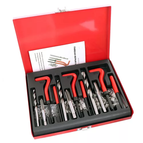 Set Profesional de Reparații Filete cu Tarozi și Burghie din Oțel Rapid HSS4341 în Valiză Metalică, M6-M10 (88 de piese) - TC Technic SK2019