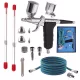 Set Aerograf Fengda BD-116K cu 2 Rezervoare Laterale și 3 Duze de 0.2, 0.3, 0.5 mm