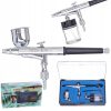 Airbrush Profesional Fengda BD-134 cu Duză de 0,3 mm și Două Rezervoare Laterale