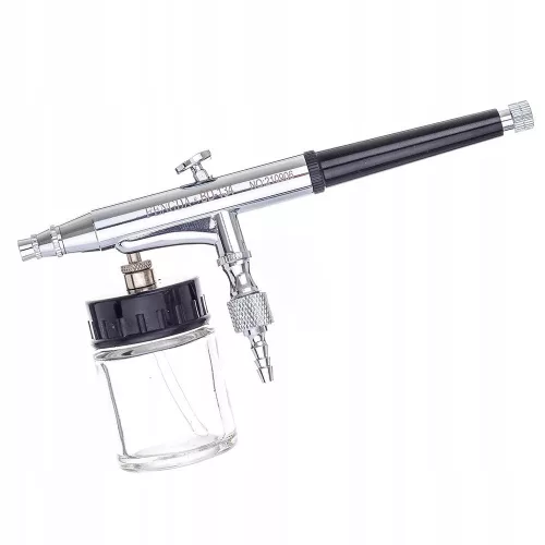 Airbrush Profesional Fengda BD-134 cu Duză de 0,3 mm și Două Rezervoare Laterale