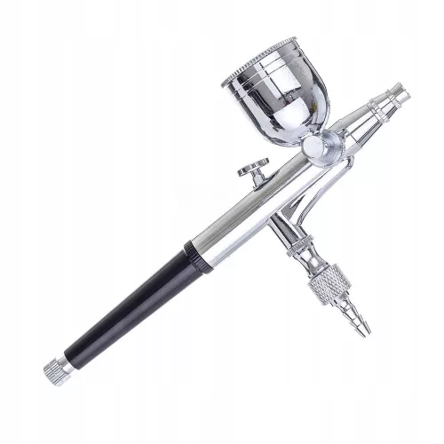 Airbrush Profesional Fengda BD-134 cu Duză de 0,3 mm și Două Rezervoare Laterale