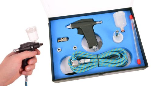 Airbrush Profesional Fengda BD-105K cu Furtun de Aer și Duze de 0.3, 0.5 mm