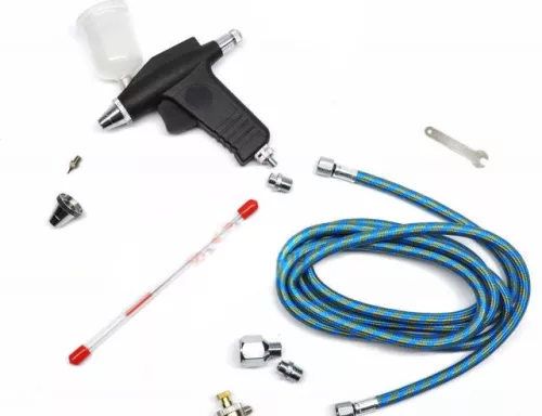Airbrush Profesional Fengda BD-105K cu Furtun de Aer și Duze de 0.3, 0.5 mm