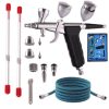 Set Aerograf Fengda BD-116C cu 3 Rezervoare și 3 Duze de 0.3, 0.5, 0.8 mm