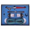 Set Aerograf Profesional Fengda BD-158S cu 3 Duze Mari și Două Rezervoare, 0.5, 0.8, 1.0 mm
