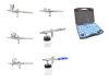 Set Profesional Aerograf cu 6 Pistoale de Vopsit Fengda BD-813, Furtun Compatibil 1/8", Duze de 0,2, 0,3, 0,35, 0,5 mm