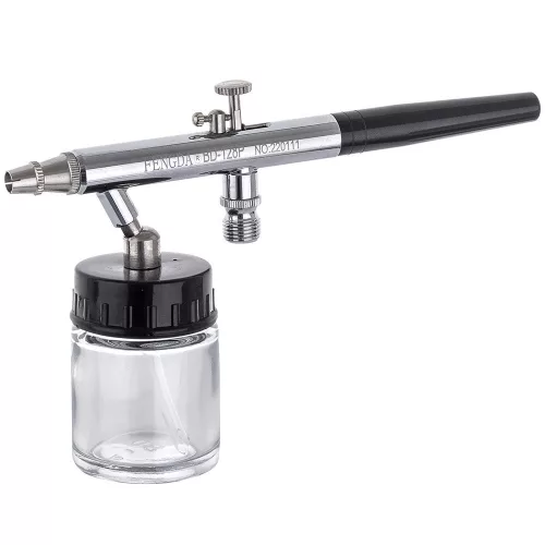 Set Aerograf Profesional Fengda BD-280K cu 4 Duze (0.2, 0.3, 0.35, 0.5 mm) și 2 Aerografe BD-280K