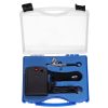 Set Airbrush Profesional cu Compresor pentru Artiști Mobilați Fengda BD-831, Duza 0,2 mm, Tensiune Intrare 230V, Ieșire 12V, Presiune Maximă 30 PSI (~2,07 bar), Furtun 1,5 m