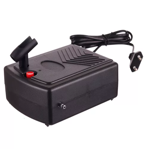 Set Airbrush Profesional cu Compresor pentru Artiști Mobilați Fengda BD-831, Duza 0,2 mm, Tensiune Intrare 230V, Ieșire 12V, Presiune Maximă 30 PSI (~2,07 bar), Furtun 1,5 m