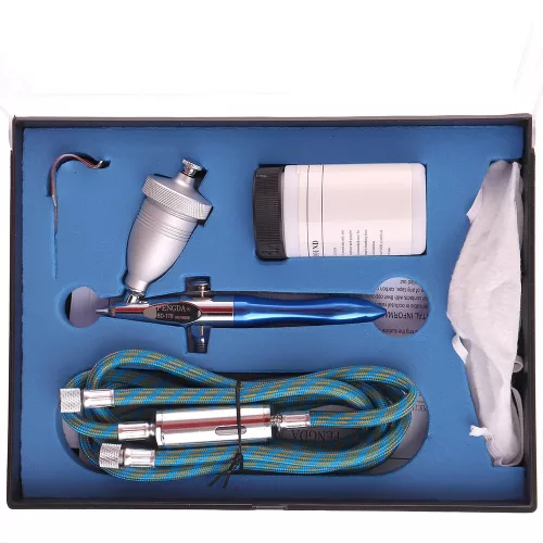 Pistol Mini de Sablat Fengda BD-178 cu Furtun de 1,8 metri și Filtru de Aer, Furtun de 1/8 țoli, Furtun de 1/8 țoli, pentru Îndepărtarea Ruginii și Curățarea Pieselor Mici
