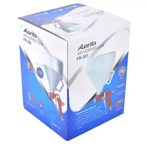 Pistol Pneumatic pentru Aplicarea Tencuielii și Vopsirii, Auarita FR-300, cu Capacitate de 6 Litri, Furtun de Aer de 230-400 l/min