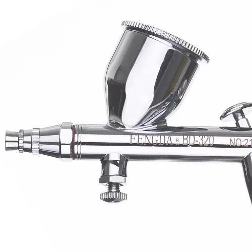 Airbrush Profesional Fengda BD-320 cu Duza de 0.3 mm, Sistem Acțiune Dublă