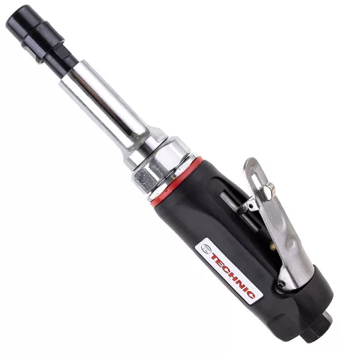 Set Profesional de Șlefuitor Pneumatic cu Capete în Valiză de Plastic Technic AT-7032LBK, 230 mm, Mâner din Cauciuc