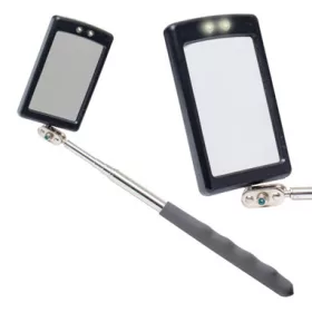   Oglindă de Inspecție Telescopică cu LED-uri SK2809, 4.1 x 6.2 cm, Lungime Extinsă 87 cm