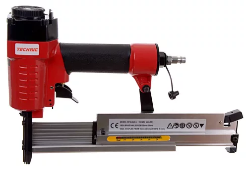 Pistol Pneumatic 2 în 1 pentru Cuie și Capse, cu Valiză din Plastic (15-50mm) Technic Ns-5040b